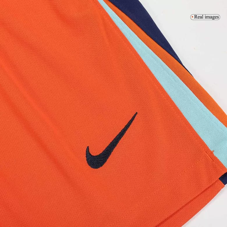 Netherlands Soccer Shorts Custom Home 2024 - bestsoccerstore