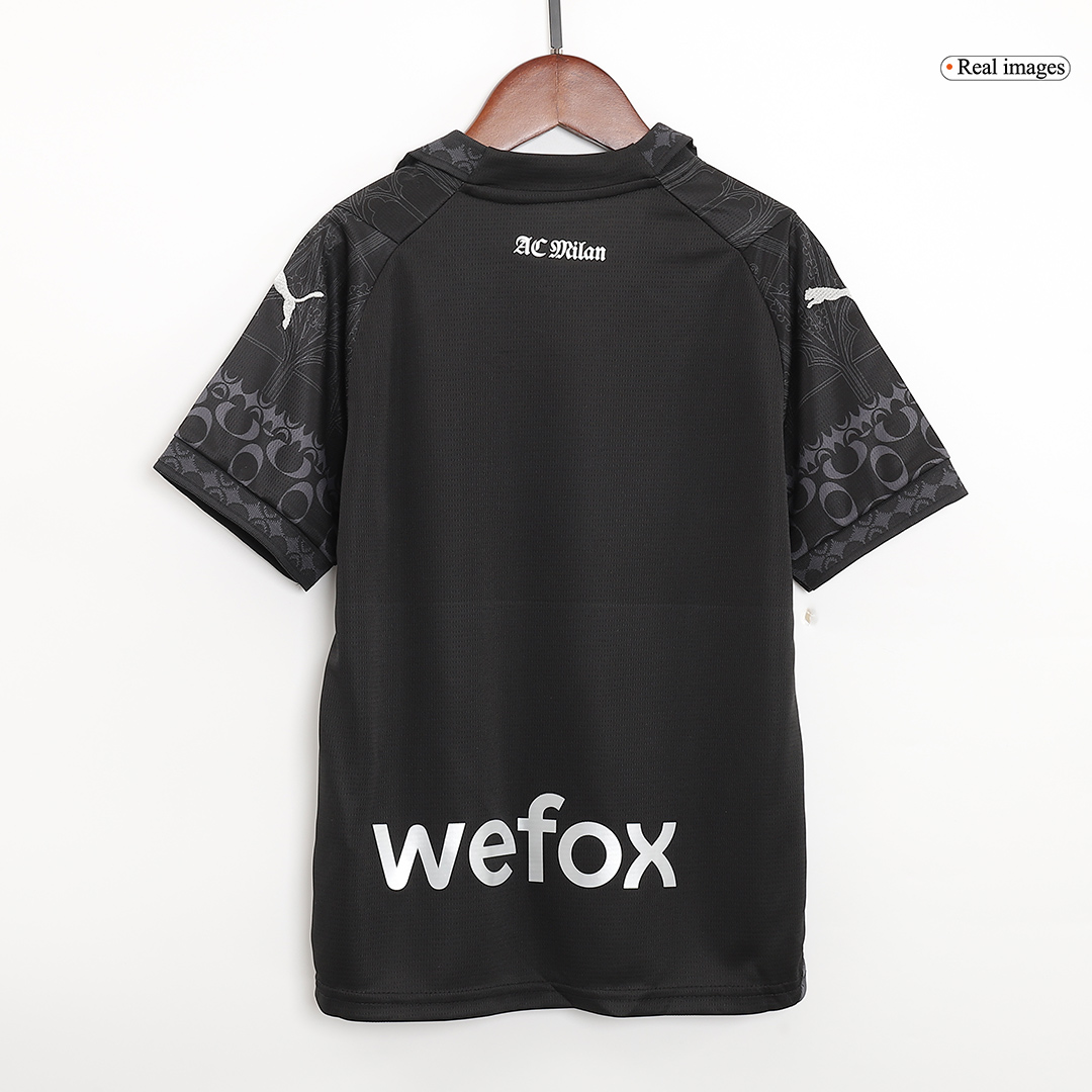 Kids AC Milan x Pleasures Custom Fourth Away Soccer Kits 2023/24 - bestsoccerstore