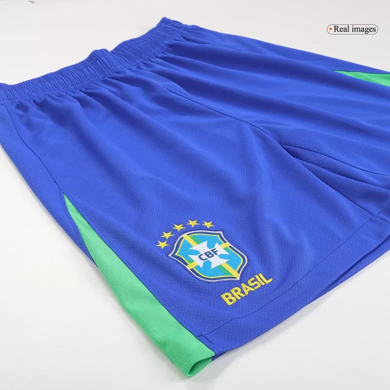 Brazil Soccer Shorts Custom Home 2024 - bestsoccerstore