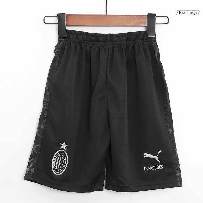 Kids AC Milan x Pleasures Custom Fourth Away Soccer Kits 2023/24 - bestsoccerstore