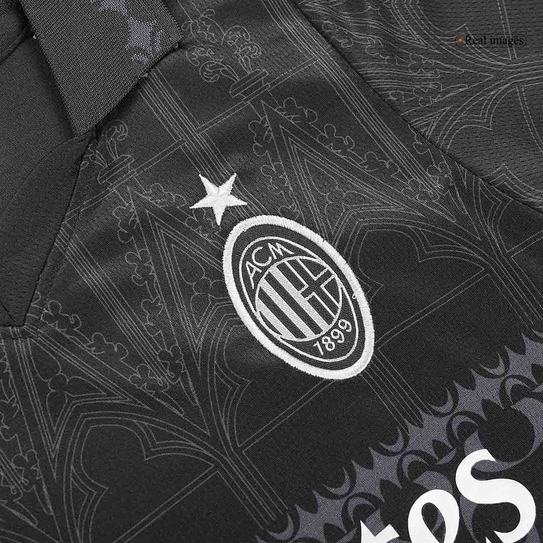 Kids AC Milan x Pleasures Custom Fourth Away Soccer Kits 2023/24 - bestsoccerstore