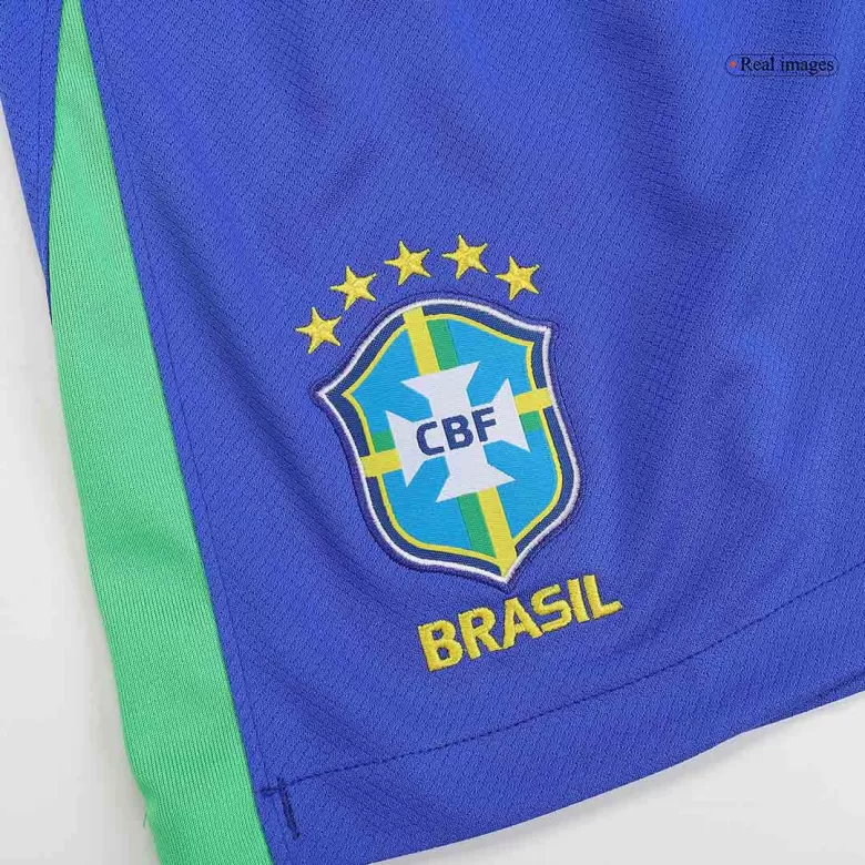 Brazil Soccer Shorts Custom Home 2024 - bestsoccerstore