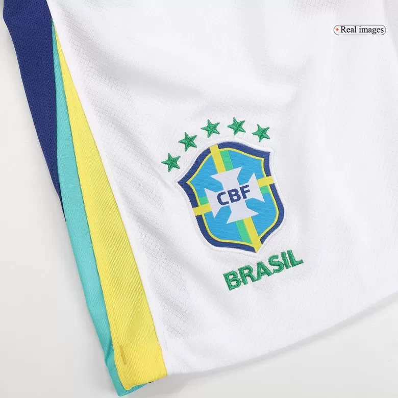 Brazil Soccer Shorts Custom Away 2024 - bestsoccerstore