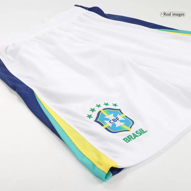 Brazil Soccer Shorts Custom Away 2024 - bestsoccerstore