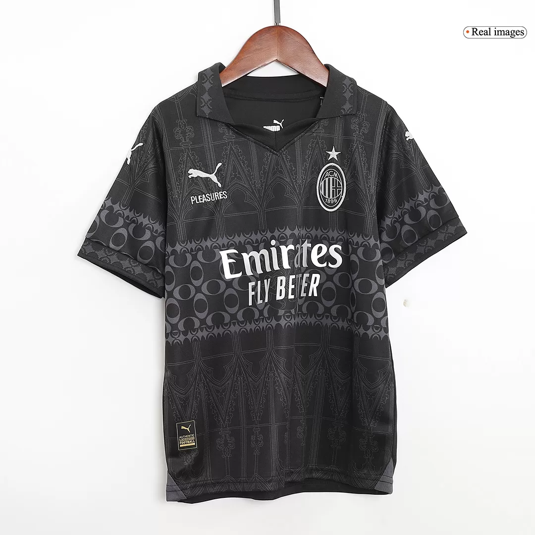 Kids AC Milan x Pleasures Custom Fourth Away Soccer Kits