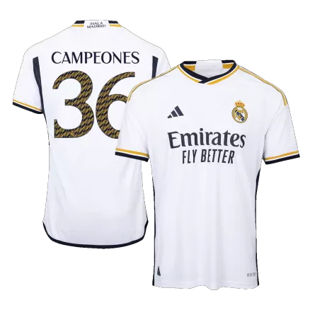 Authentic CAMPEONES #36 Soccer Jersey Real Madrid Home Shirt 2023/24 - bestsoccerstore