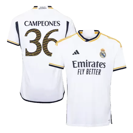 CAMPEONES #36 Real Madrid Home Soccer Jersey 2023/24 - bestsoccerstore