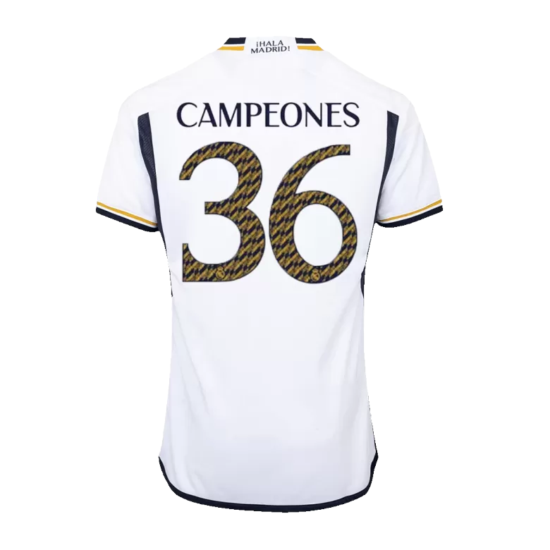 Authentic CAMPEONES #36 Soccer Jersey Real Madrid Home Shirt 2023/24 - bestsoccerstore