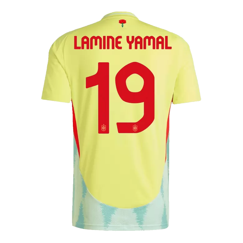 LAMINE YAMAL #19 Spain Soccer Jersey Away Custom Shirt 2024 - bestsoccerstore