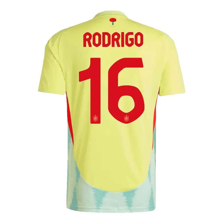 RODRIGO #16 Spain Soccer Jersey Away Custom Shirt 2024 - bestsoccerstore