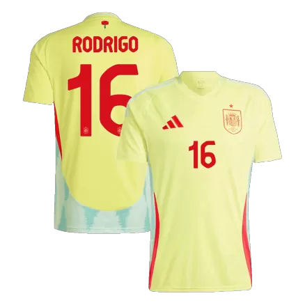 RODRIGO #16 Spain Soccer Jersey Away Custom Shirt 2024 - bestsoccerstore