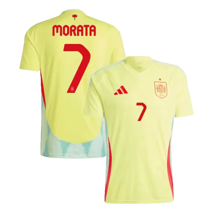 MORATA #7 Spain Soccer Jersey Away Custom Shirt 2024 - bestsoccerstore