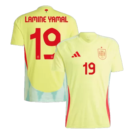 LAMINE YAMAL #19 Spain Soccer Jersey Away Custom Shirt 2024 - bestsoccerstore