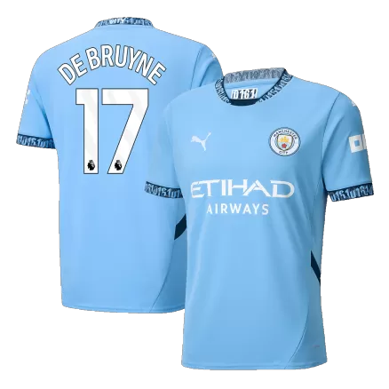 DE BRUYNE #17 Manchester City Soccer Jersey Home Shirt 2024/25 - bestsoccerstore