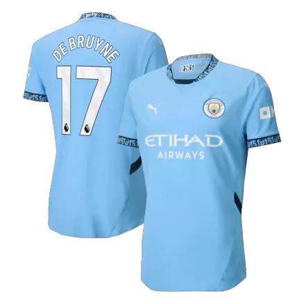 Authentic DE BRUYNE #17 Soccer Jersey Manchester City Home Shirt 2024/25 - bestsoccerstore