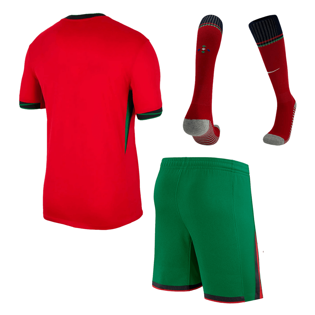 Portugal Home Custom Full Soccer Kit - bestsoccerstore