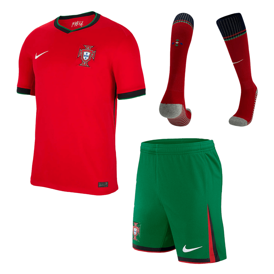 Portugal Home Custom Full Soccer Kit - bestsoccerstore
