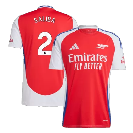 SALIBA #2 Arsenal Soccer Jersey Home Custom Shirt 2024/25 - bestsoccerstore
