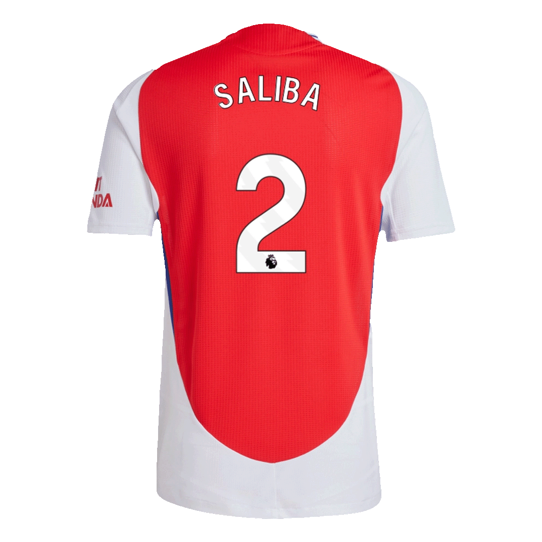 Arsenal SALIBA #2 Home Custom Player Version Soccer Jersey