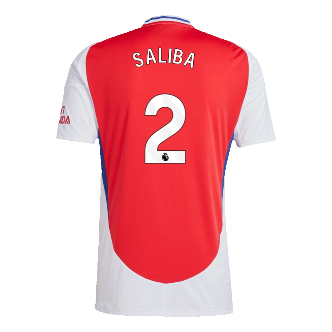 Arsenal Jersey Custom SALIBA #2 Soccer Jersey Home - bestsoccerstore