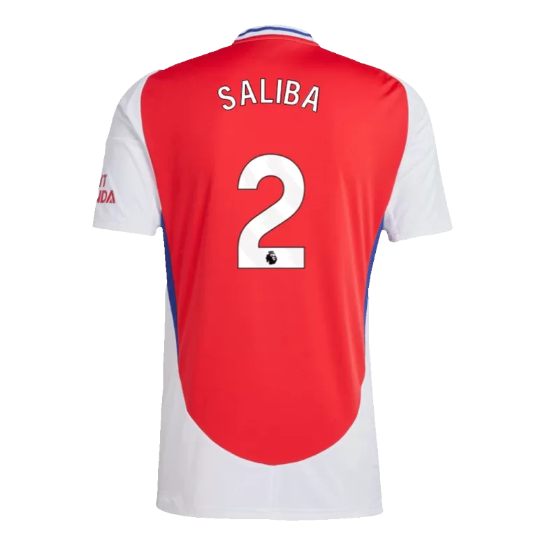 SALIBA #2 Arsenal Soccer Jersey Home Custom Shirt 2024/25 - bestsoccerstore