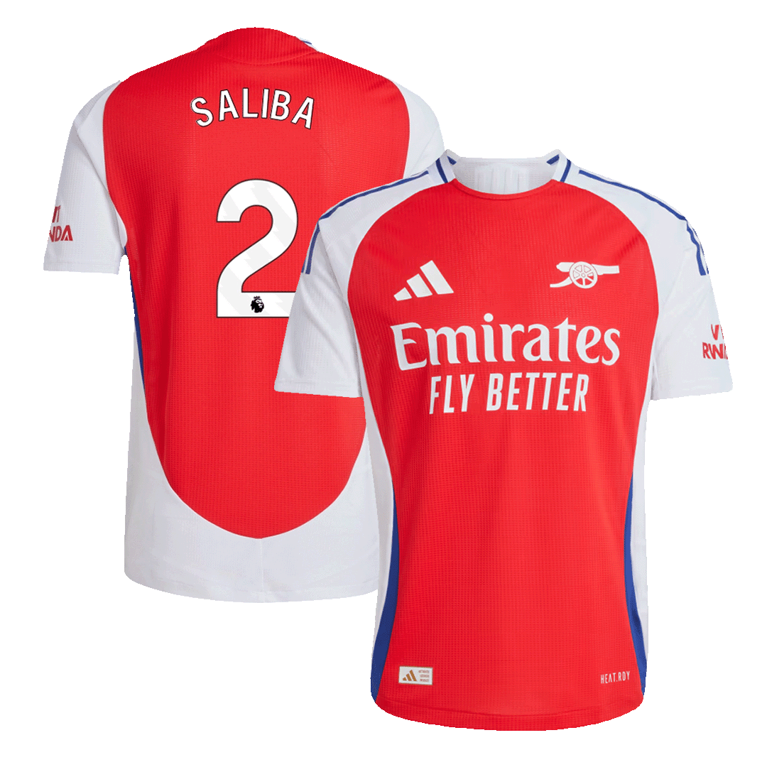 Arsenal SALIBA #2 Home Custom Player Version Soccer Jersey - bestsoccerstore