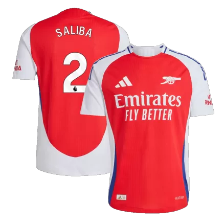 Authentic SALIBA #2 Soccer Jersey Arsenal Home Shirt 2024/25 - bestsoccerstore