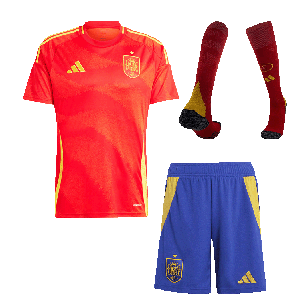 Spain Home Custom Full Soccer Kit - bestsoccerstore