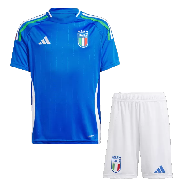 Kids Italy Home Soccer Kits 2024 Euro 2024 Blue - bestsoccerstore