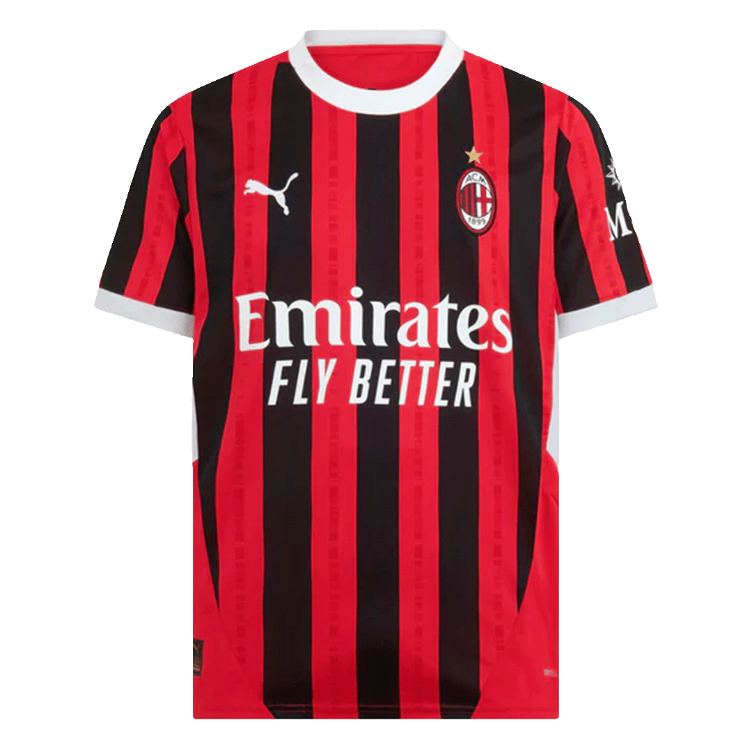 AC Milan Soccer Jersey Home Custom Shirt 2024/25 | Bestsoccerstore