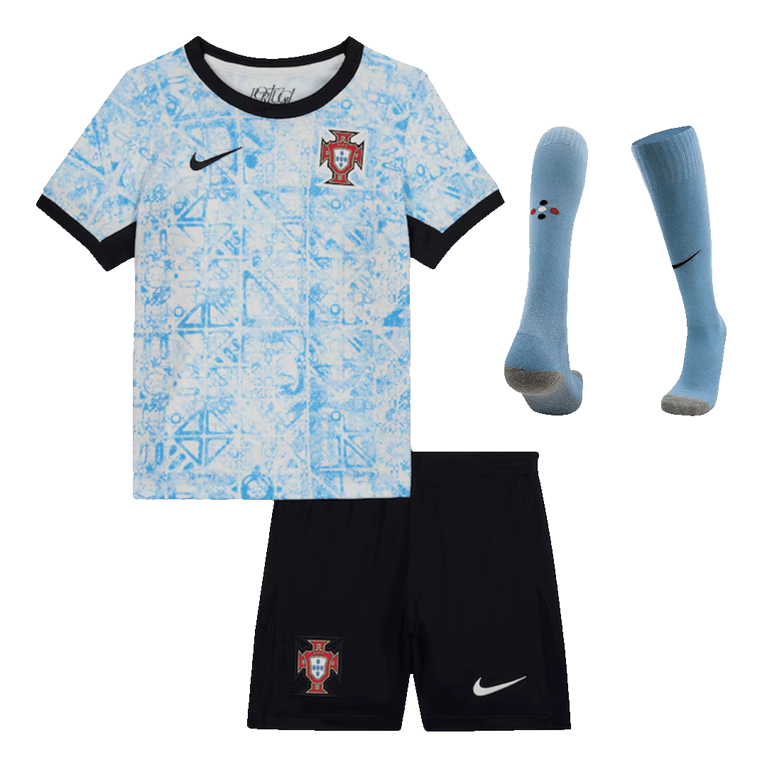 Kids Portugal Custom Away Full Soccer Kits 2024 Bestsoccerstore