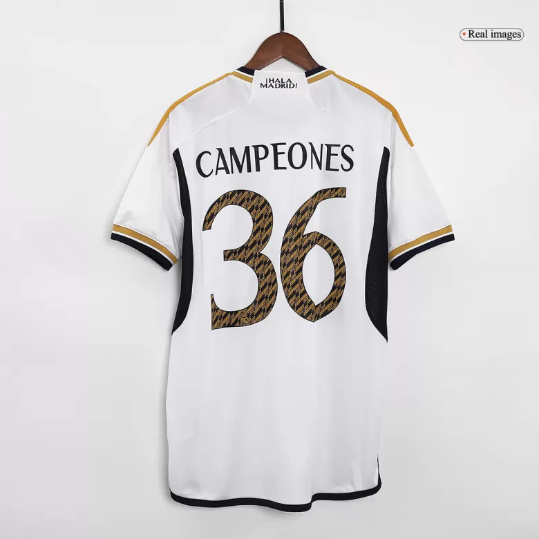 CAMPEONES #36 Real Madrid Home Soccer Jersey 2023/24 - bestsoccerstore