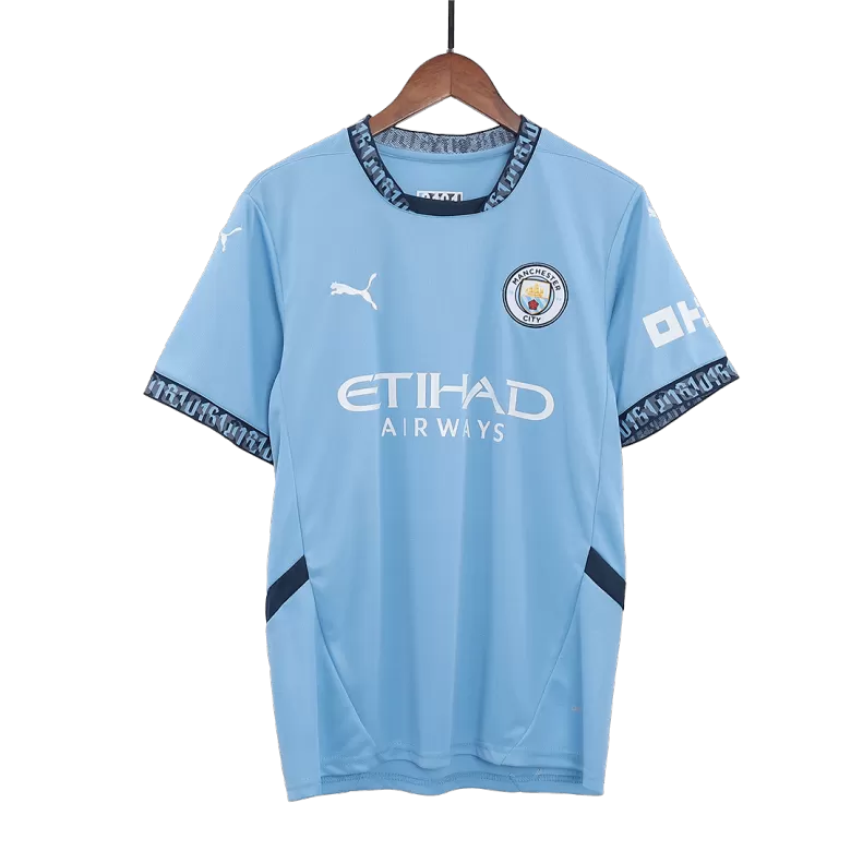 DE BRUYNE #17 Manchester City Soccer Jersey Home Custom Shirt 2024/25-UCL - bestsoccerstore