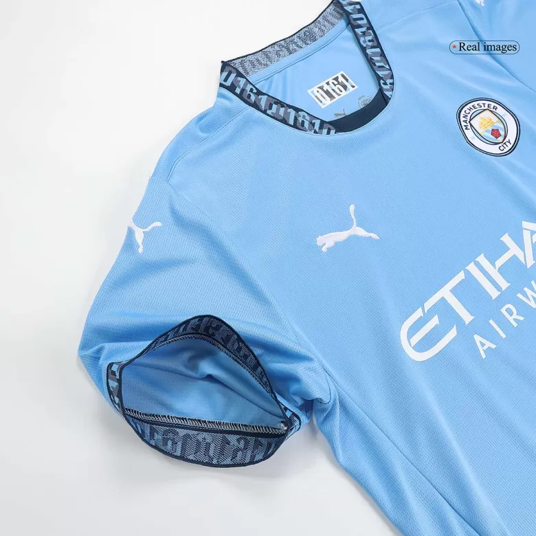 DE BRUYNE #17 Manchester City Soccer Jersey Home Custom Shirt 2024/25-UCL - bestsoccerstore