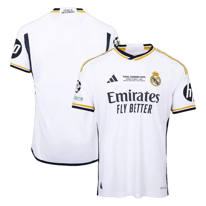 Authentic Soccer Jersey Real Madrid Home Shirt 2023/24UCL FINAL - bestsoccerstore