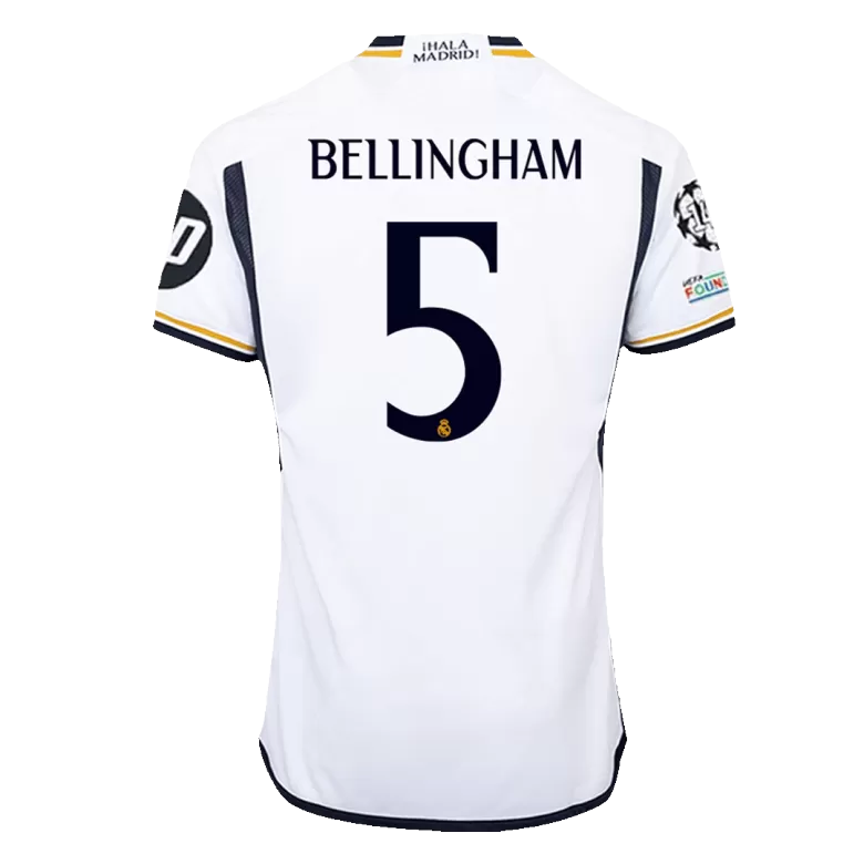 Authentic BELLINGHAM #5 Soccer Jersey Real Madrid Home Shirt 2023/24- UCL FINAL - bestsoccerstore