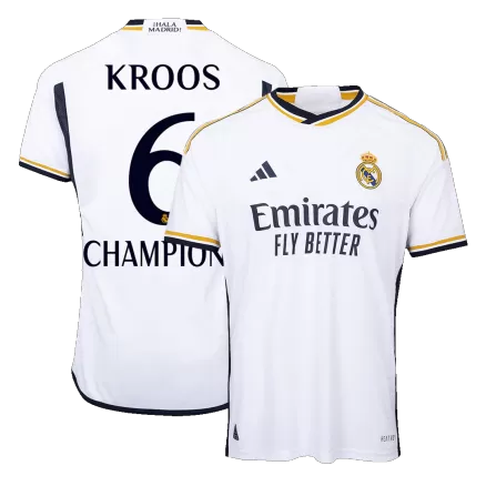 Authentic CHAMPIONS KROOS #6 Soccer Jersey Real Madrid Home Shirt 2023/24 - bestsoccerstore