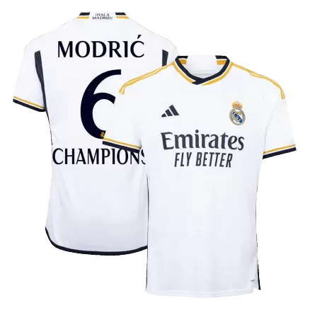 MODRIĆ #6 CHAMPIONS Real Madrid Home Soccer Jersey 2023/24 - bestsoccerstore