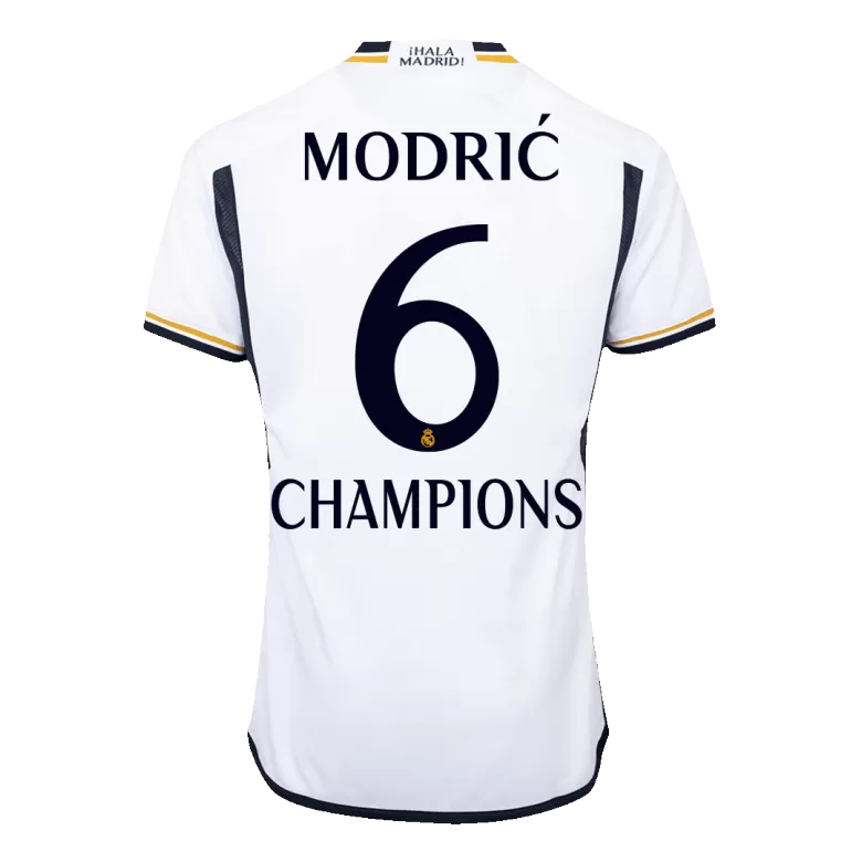 Authentic CHAMPIONS MODRIĆ #6 Soccer Jersey Real Madrid Home Shirt 2023/24 - bestsoccerstore