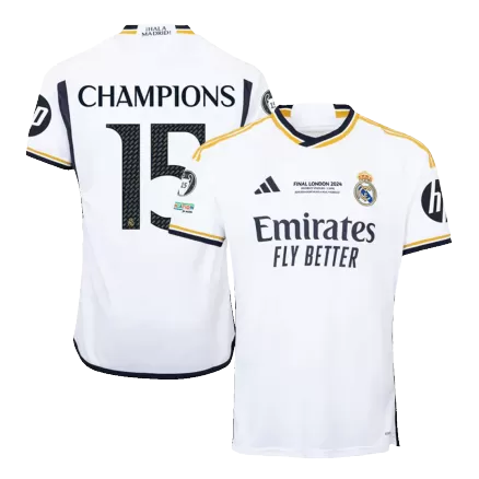 CHAMPIONS #15 Real Madrid Home Soccer Jersey 2023/24 - UCL FINAL-Plus Size - bestsoccerstore
