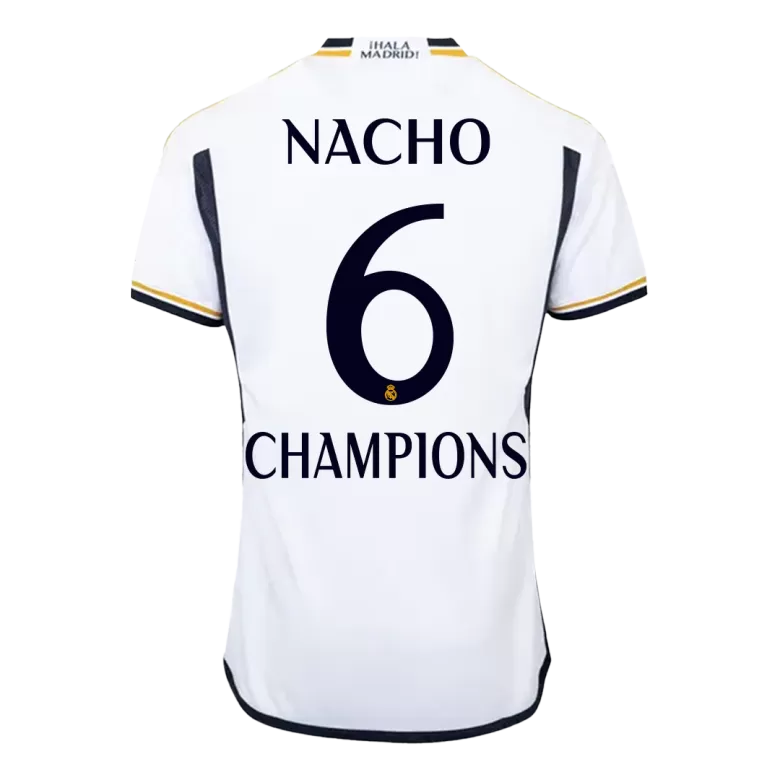 NACHO #6 CHAMPIONS Real Madrid Home Soccer Jersey 2023/24-Plus Size - bestsoccerstore