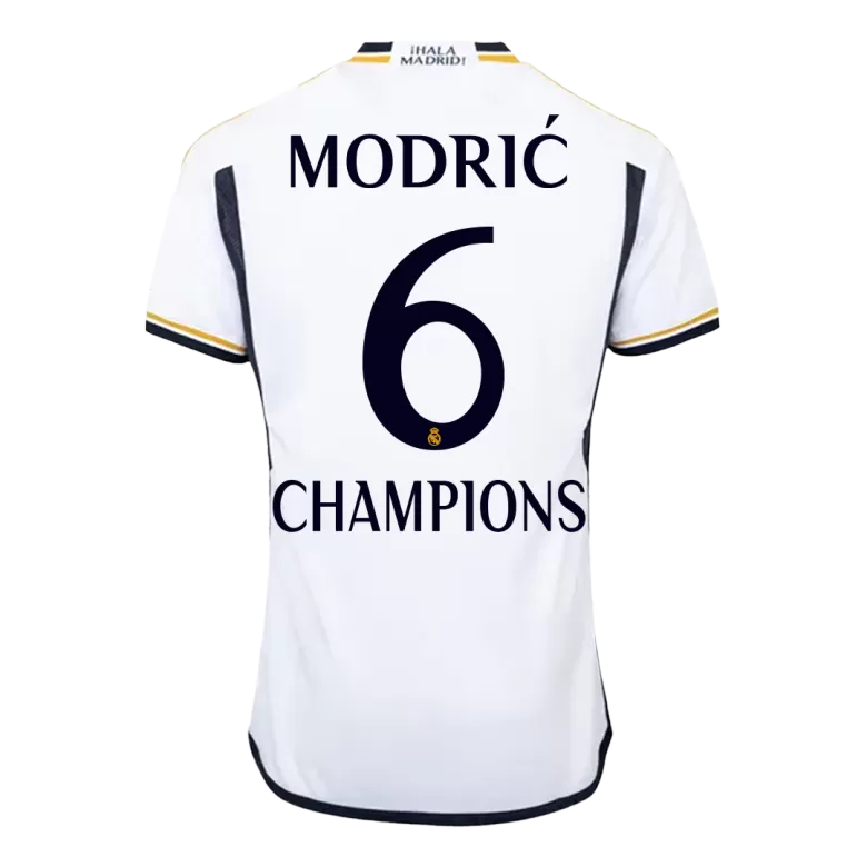 MODRIĆ #6 CHAMPIONS Real Madrid Home Soccer Jersey 2023/24-Plus Size - bestsoccerstore