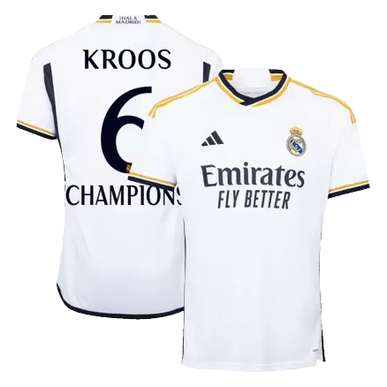 KROOS #6 CHAMPIONS Real Madrid Home Soccer Jersey 2023/24-Plus Size - bestsoccerstore