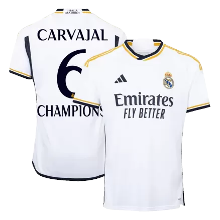 CARVAJAL #6 CHAMPIONS Real Madrid Home Soccer Jersey 2023/24 - bestsoccerstore