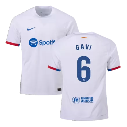 Authentic  Soccer Jersey GAVI #6 Away Shirt 2023/24 - bestsoccerstore
