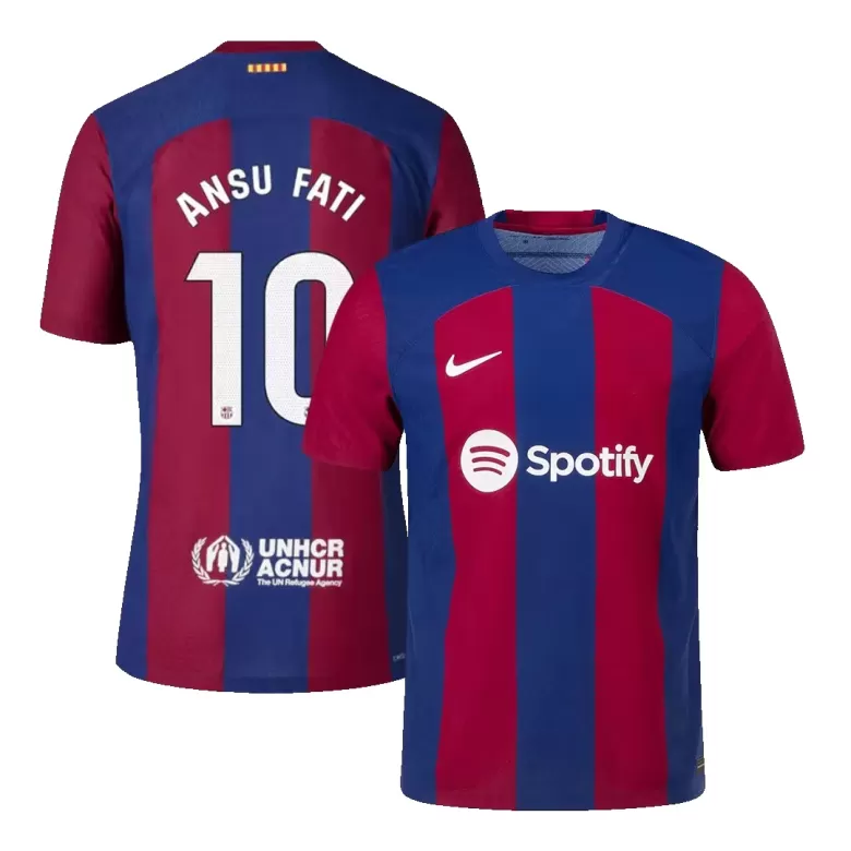  Jersey ANSU FATI #10 Custom Home Soccer Jersey 2023/24 - bestsoccerstore