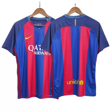  Barcelona Jersey Custom Home Soccer Retro Jersey 2016/17 - bestsoccerstore