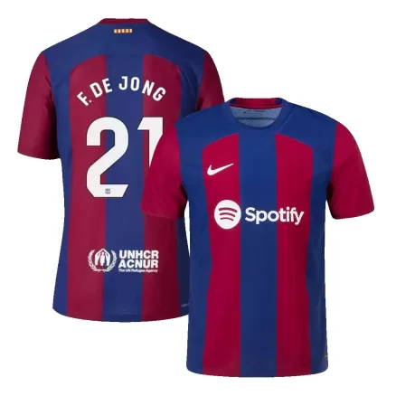Authentic Jersey F. DE JONG #21 Custom Home Soccer Jersey 2023/24 - bestsoccerstore
