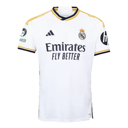 Real Madrid Home Soccer Jersey 2023/24 - UCL Champion 15 - bestsoccerstore