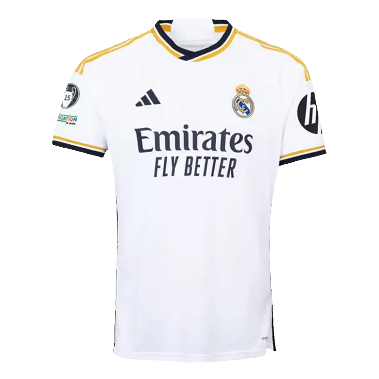 Real Madrid Home Soccer Jersey 2023/24 - UCL Champion 15-Plus Size - bestsoccerstore